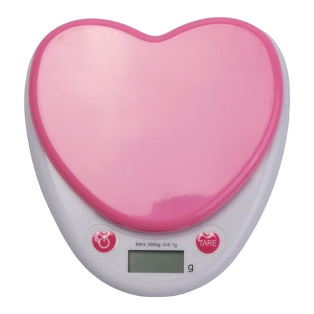 3 Kg/0.1G Heart Shape Digital Kitchen Scale LCD Monitor