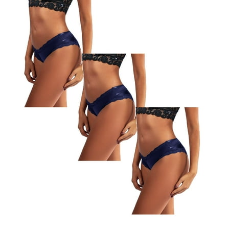 Womens Underwear Brief Transparent Lace Splicing Cotton Hollow Breathable Quality Panties3PC
Womens Underwear Brief Transparent Lace Splicing Cotton Hollow Breathable Quality Panties3PC
