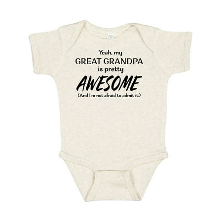 Inktastic Yeah My Great Grandpa is Pretty Awesome Gift Baby Boy or Baby Girl Bodysuit
Inktastic Yeah My Great Grandpa is Pretty Awesome Gift Baby Boy or Baby Girl Bodysuit