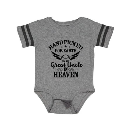 Inktastic Handpicked for Earth by My Great Uncle in Heaven Gift Baby Boy or Baby Girl Bodysuit
Inktastic Handpicked for Earth by My Great Uncle in Heaven Gift Baby Boy or Baby Girl Bodysuit