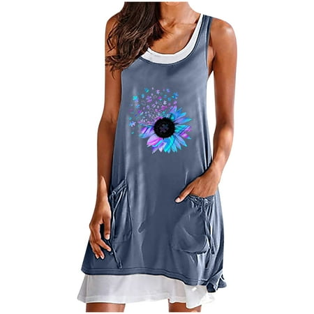 Sun Dresses Women Summer Casual Corset Dress Round Neck Sleeveless Formal Dresses
Sun Dresses Women Summer Casual Corset Dress Round Neck Sleeveless Formal Dresses