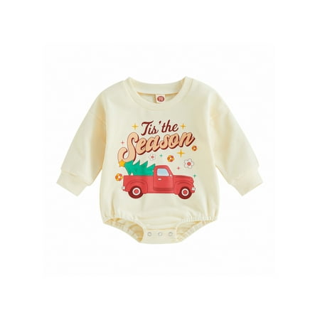 sdghg Baby Girls Boys Christmas Romper Letter Truck/Cartoon Tree Print Round Neck Long Sleeve Jumpsuits Autumn Winter Casual Bodysuits
sdghg Baby Girls Boys Christmas Romper Letter Truck/Cartoon Tree Print Round Neck Long Sleeve Jumpsuits Autumn Winter Casual Bodysuits