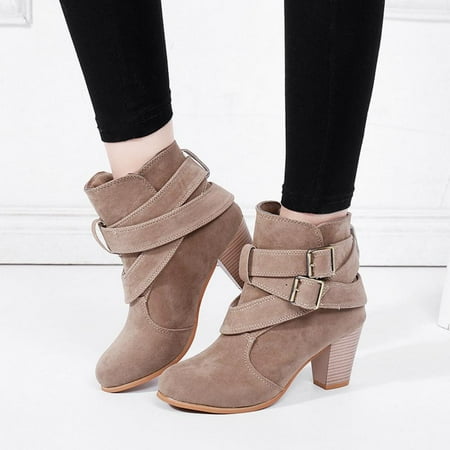 Tdoqot 2022 Boots for Women- Chunky Heel Christmas Gifts Casual Low-heeled Women s Ankle Boots Khaki 37
Tdoqot 2022 Boots for Women- Chunky Heel Christmas Gifts Casual Low-heeled Women s Ankle Boots Khaki 37