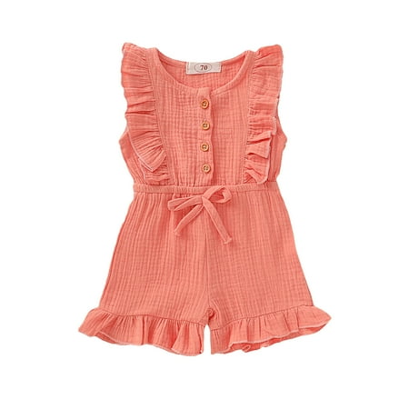 YWDJ 2022 Baby Onesies 0-24M Infant Toddler Kids Baby Girls Solid Button Sleeveless Romper Jumpsuit Clothes Orange 70
YWDJ 2022 Baby Onesies 0-24M Infant Toddler Kids Baby Girls Solid Button Sleeveless Romper Jumpsuit Clothes Orange 70