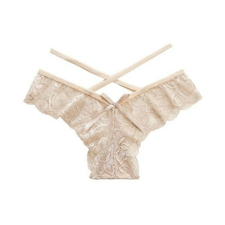 Cathalem Bikini Underwear Women Lace Women Thong Lace Hollow Out Breathable Ladies Panties Womens Underwear Underpants Beige Medium 
Cathalem Bikini Underwear Women Lace Women Thong Lace Hollow Out Breathable Ladies Panties Womens Underwear Underpants Beige Medium