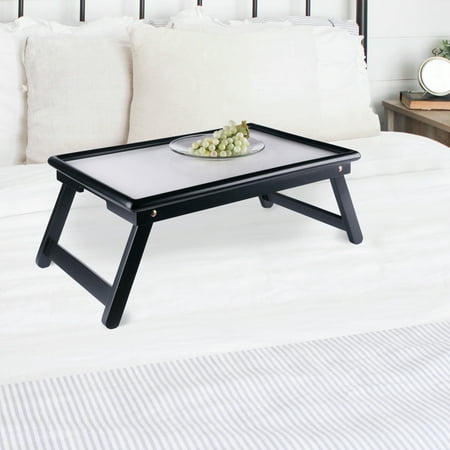 szzzhu Wood Ambra Breakfast Tray Black & White Finish