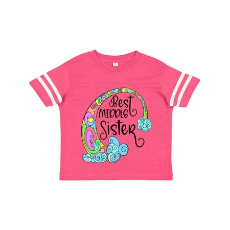 Inktastic Best Middle Sister Colorful Rainbow Swirls Gift Toddler Toddler Girl T-Shirt
Inktastic Best Middle Sister Colorful Rainbow Swirls Gift Toddler Toddler Girl T-Shirt