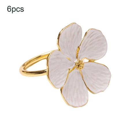 Yoone 6Pcs Napkin Rings Universal Fine Workmanship Alloy Gold Color Flower Napkin Buckle Set for Kitchen
Yoone 6Pcs Napkin Rings Universal Fine Workmanship Alloy Gold Color Flower Napkin Buckle Set for Kitchen