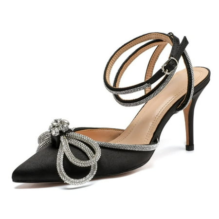Rhinestones Bow Heeled Women s Sandals Ankle Strap Slingback High Heels Pumps Shoes For Women
Rhinestones Bow Heeled Women s Sandals Ankle Strap Slingback High Heels Pumps Shoes For Women