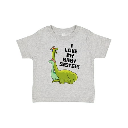 Inktastic I Love My Baby Sister with Baby Brontosauruses Gift Toddler Boy or Toddler Girl T-Shirt