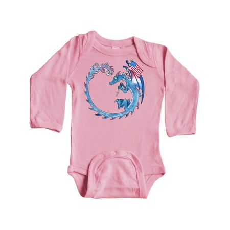 Inktastic Dragon with American Flag Gift Baby Boy or Baby Girl Long Sleeve Bodysuit
Inktastic Dragon with American Flag Gift Baby Boy or Baby Girl Long Sleeve Bodysuit
