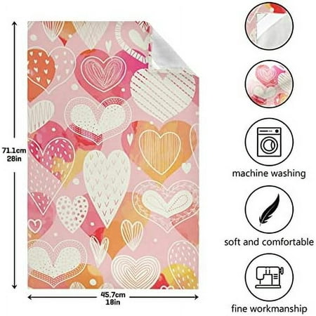SKYSONIC Valentine s Day Love Heart Kitchen Towel Set of 4 Super Soft Absorbent Hand Towel Tea Towel Home Restaurant Tableware Cleaning Rag for Kitchen Hotel Beach Bathroom Gym etc.
SKYSONIC Valentine s Day Love Heart Kitchen Towel Set of 4 Super Soft Absorbent Hand Towel Tea Towel Home Restaurant Tableware Cleaning Rag for Kitchen Hotel Beach Bathroom Gym etc.