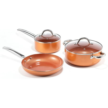 HPJNB bzfwmNonstick Pots and Pans Set Copper 5 Piece Aluminum Cookware Set for Kitchen Induction Cooktop PFOA Free Dishwasher and Oven Safe Orange
HPJNB bzfwmNonstick Pots and Pans Set Copper 5 Piece Aluminum Cookware Set for Kitchen Induction Cooktop PFOA Free Dishwasher and Oven Safe Orange