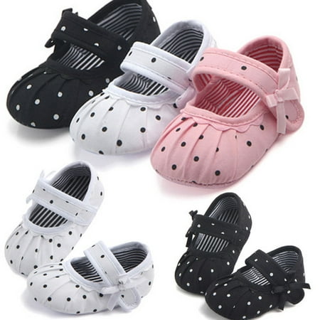 Newborn Baby Girl Soft Sole Canvas Crib Shoes Anti-slip Sneaker Prewalker 0-18M