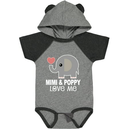 Inktastic Mimi and Poppy Love Me Grandchild Gift Baby Boy or Baby Girl Bodysuit