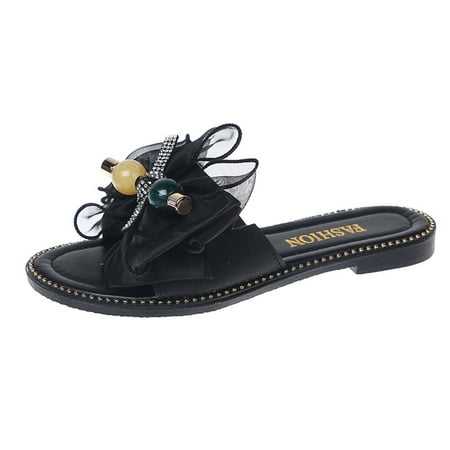 WANYNG Fashion Spring And Summer Women Slippers Bow Lace Rhinestone Flat Bottom Beach Shoes Women House Shoes Slippers Open Toe Slippers for Girls
WANYNG Fashion Spring And Summer Women Slippers Bow Lace Rhinestone Flat Bottom Beach Shoes Women House Shoes Slippers Open Toe Slippers for Girls