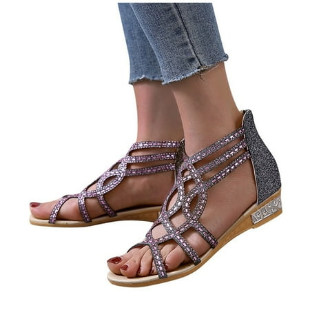 〖Yilirongyumm〗 Black 41 Slippers For Women Fashion Spring And Summer Women Sandals Rhinestone Hollow Fish Mouth Small Wedge Zipper Roman Style
〖Yilirongyumm〗 Black 41 Slippers For Women Fashion Spring And Summer Women Sandals Rhinestone Hollow Fish Mouth Small Wedge Zipper Roman Style