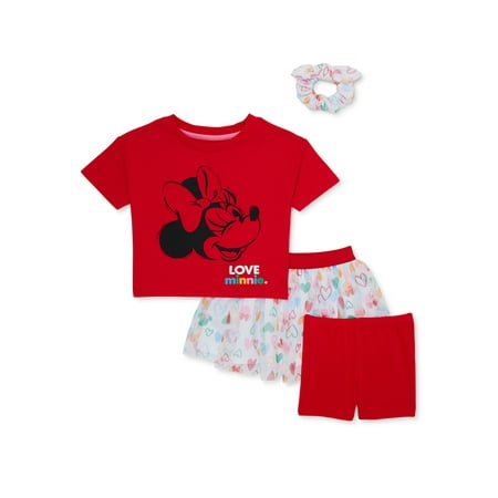 Minnie Mouse Baby and Toddler Girl Tee Shorts Skirt and Hair Scrunchy Set 4-Piece Sizes 12M-5T
Minnie Mouse Baby and Toddler Girl Tee Shorts Skirt and Hair Scrunchy Set 4-Piece Sizes 12M-5T