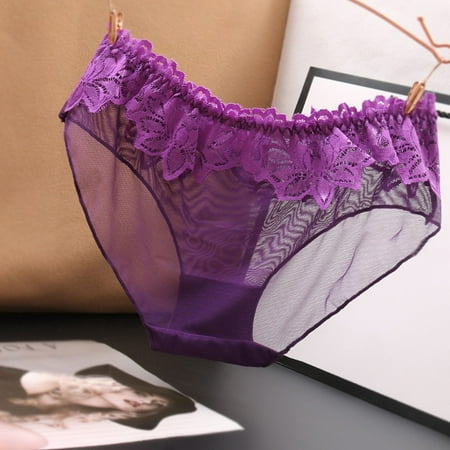 YIWEI Women s Sexy Lace Underwear See Through Mesh Briefs Lingerie Panties Knickers Purple L
YIWEI Women s Sexy Lace Underwear See Through Mesh Briefs Lingerie Panties Knickers Purple L