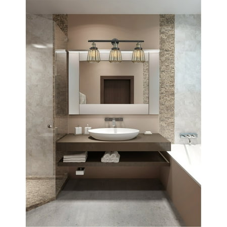Antique Brass Tone Bathroom Vanity 30 Wide Mercury Plated Glass Steel/Cast Brass Medium Base LED 3 Light Fixture
Antique Brass Tone Bathroom Vanity 30 Wide Mercury Plated Glass Steel/Cast Brass Medium Base LED 3 Light Fixture