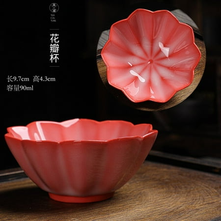 New Creative Red Stove Point Snow Master Cup Kung Fu Tea Set Tea Tasting Cup Personal Cup Ceramic Cup Tea Cup Handmade Cup