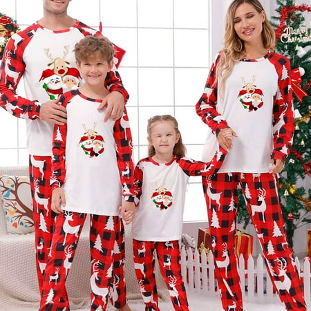 Winter Savings! YYDGH Family Matching Christmas Pajamas Set Xmas Santa Snowman Deer Print Long Sleeve Plaid Sleepwear Nightwear For Couples Kids Baby
Winter Savings! YYDGH Family Matching Christmas Pajamas Set Xmas Santa Snowman Deer Print Long Sleeve Plaid Sleepwear Nightwear For Couples Kids Baby