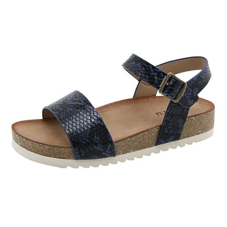 Fidelma Women s sandals Women s Metal Buckle Wooden Cut Sole Comfortable Non-slip Snake Print Sandals Blue-41
Fidelma Women s sandals Women s Metal Buckle Wooden Cut Sole Comfortable Non-slip Snake Print Sandals Blue-41