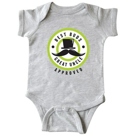 Inktastic Best Buds Great Uncle Approved with Tophat and Mustache Gift Baby Boy Bodysuit
Inktastic Best Buds Great Uncle Approved with Tophat and Mustache Gift Baby Boy Bodysuit