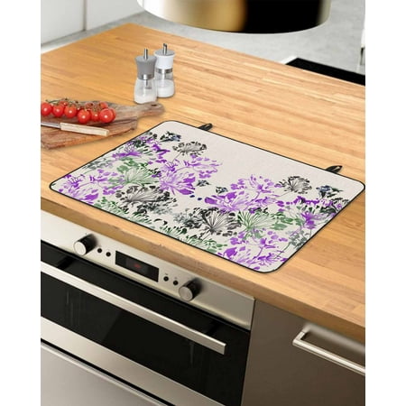 Spring Floral Stove Top Covers for Electric Stove Heat Insulation Fireproof Glass Cooktop Cover Counter Top Glass Stove Cover for Prevent Scratches 36 x21 Purple Black Flowers Botanical Watercolor
Spring Floral Stove Top Covers for Electric Stove Heat Insulation Fireproof Glass Cooktop Cover Counter Top Glass Stove Cover for Prevent Scratches 36 x21 Purple Black Flowers Botanical Watercolor