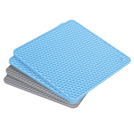 Uxcell 4pcs Silicone Trivets Mats Set For Hot Dishes Silicone Pot Holders Heat Resistant Coasters-Sky Blue+Light Grey
Uxcell 4pcs Silicone Trivets Mats Set For Hot Dishes Silicone Pot Holders Heat Resistant Coasters-Sky Blue+Light Grey