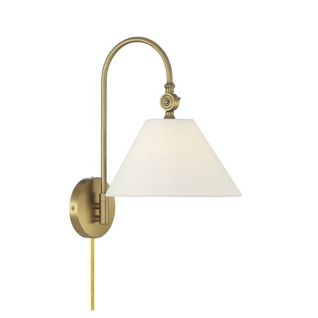 Trade Winds Marcus 1 Light Wall Sconce in Natural Brass