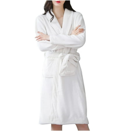 HGWXX7 Women s Sleepwear Ladies Fashion Flannel Solid Color Bandage Pocket Warm Pajamas Nightgown
HGWXX7 Women s Sleepwear Ladies Fashion Flannel Solid Color Bandage Pocket Warm Pajamas Nightgown