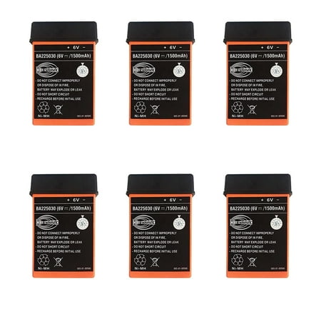 6PCS HBC Battery BA225030 6V/1500mAh BA225030 Ni-Mh Rechargeable Battery for Crane Remote Control Pump Truck Battery 
6PCS HBC Battery BA225030 6V/1500mAh BA225030 Ni-Mh Rechargeable Battery for Crane Remote Control Pump Truck Battery