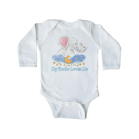 Inktastic My Uncle Loves Me Cute Elephants Clouds Moon and Stars Gift Baby Boy or Baby Girl Long Sleeve Bodysuit
Inktastic My Uncle Loves Me Cute Elephants Clouds Moon and Stars Gift Baby Boy or Baby Girl Long Sleeve Bodysuit