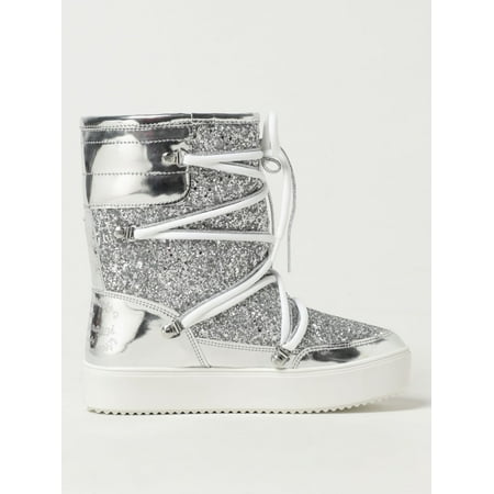 Chiara Ferragni Flat Ankle Boots Woman Silver Woman