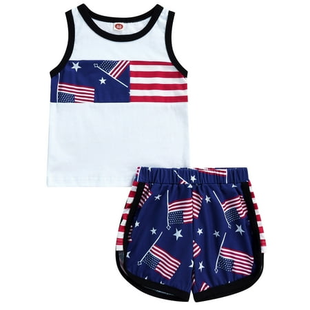 Musuos 4th of July Baby Boy Tracksuit Sleeveless Tank Tops Star Striped Elastic Shorts
Musuos 4th of July Baby Boy Tracksuit Sleeveless Tank Tops Star Striped Elastic Shorts