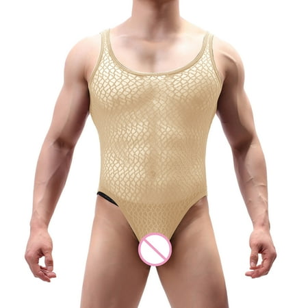 Cathalem Men Lingerie Underwear Mens Fashion Lace Jumpsuit Vest Underwear See Through Outfit Underwear Men Pajamas Khaki Large
Cathalem Men Lingerie Underwear Mens Fashion Lace Jumpsuit Vest Underwear See Through Outfit Underwear Men Pajamas Khaki Large