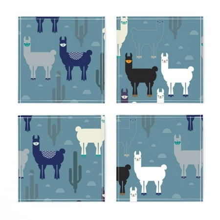 Linen Cotton Canvas Cocktail Napkins (Set of 4) - Alpaca Boho Animals Succulent Southwestern Blue Animal Print Cloth Cocktail Napkins by Spoonflower
Linen Cotton Canvas Cocktail Napkins (Set of 4) - Alpaca Boho Animals Succulent Southwestern Blue Animal Print Cloth Cocktail Napkins by Spoonflower