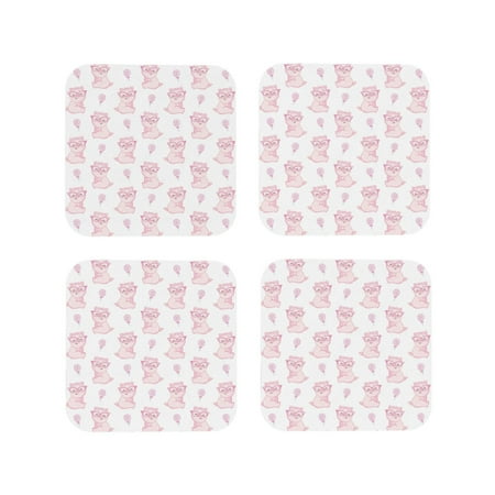 Coasters Set of 4 - Candy Cute Pig Pink Drink Coasters for Tabletop Protection Leather Coasters for Living Room Decor and Housewarming Gift Square
Coasters Set of 4 - Candy Cute Pig Pink Drink Coasters for Tabletop Protection Leather Coasters for Living Room Decor and Housewarming Gift Square