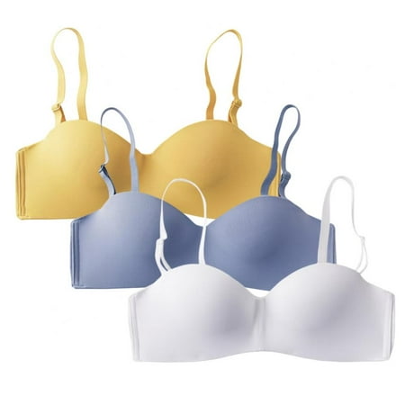Clearance! 3 Packs Women s Invisibles Comfort Seamless Wirefree Lightly Lined Triangle Bralette Bra Yellow+Blue+White 32/70AB
Clearance! 3 Packs Women s Invisibles Comfort Seamless Wirefree Lightly Lined Triangle Bralette Bra Yellow+Blue+White 32/70AB