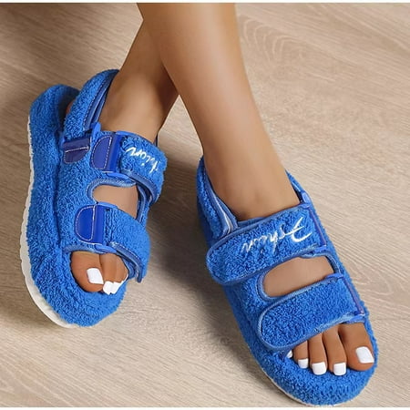 Toyella Women s Thick-soled Mid-heel Velcro Warm Furry Sandals Embroidered Classic Style Blue 40
Toyella Women s Thick-soled Mid-heel Velcro Warm Furry Sandals Embroidered Classic Style Blue 40