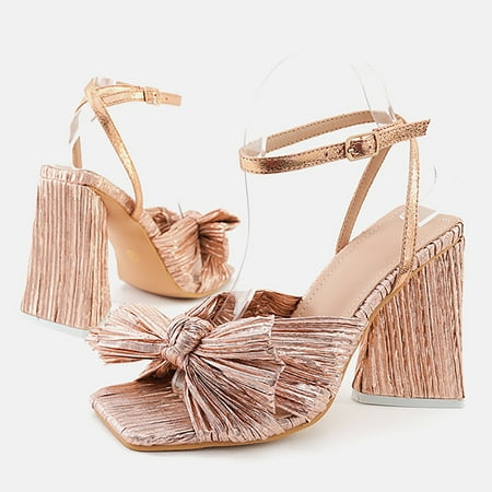 Cathalem New Women s High Heel Thick Heel Bowknot Silk Retro Fairy Sandals Womens Dress Sandals Size 7 Rose Gold 8.5
Cathalem New Women s High Heel Thick Heel Bowknot Silk Retro Fairy Sandals Womens Dress Sandals Size 7 Rose Gold 8.5
