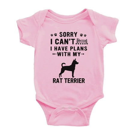 Sorry I Can t I Have Plans With My Rat Terrier Love Pet Dog Baby Romper Infant (Pink 0-3 Months)
Sorry I Can t I Have Plans With My Rat Terrier Love Pet Dog Baby Romper Infant (Pink 0-3 Months)