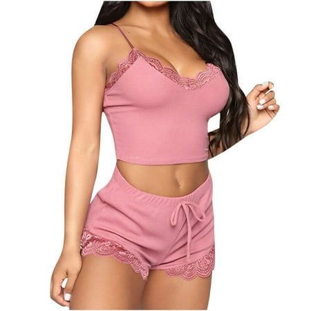 COBKK Womens Lingerie Nightwear Lingerie Sets Women Lingerie Fashion Solid Pajamas Sleeveless Lace Cami Shorts Pajama Set Womens Lingerie Sleepwear Pink Fancy Comfortable Shapewear Floral
COBKK Womens Lingerie Nightwear Lingerie Sets Women Lingerie Fashion Solid Pajamas Sleeveless Lace Cami Shorts Pajama Set Womens Lingerie Sleepwear Pink Fancy Comfortable Shapewear Floral