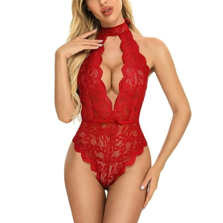Lookwoild Women s Sexy Teddy Lingerie One Piece Lace Babydoll Deep V Neck Bodysuit Sleepwear
Lookwoild Women s Sexy Teddy Lingerie One Piece Lace Babydoll Deep V Neck Bodysuit Sleepwear