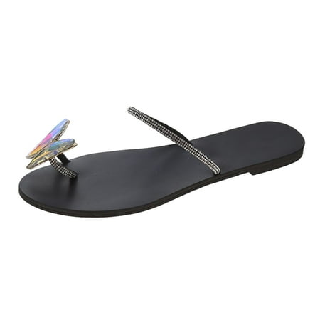 Butterfly Toe Ring Flat Sandals For Women Dressy Summer Flat Slide Sandals Women Rhinestones Slip On Sandals Ladies Boho Beach Slides Sandals HSMQHJWE(Multicolor 7.5)
Butterfly Toe Ring Flat Sandals For Women Dressy Summer Flat Slide Sandals Women Rhinestones Slip On Sandals Ladies Boho Beach Slides Sandals HSMQHJWE(Multicolor 7.5)