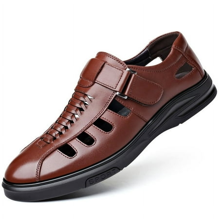 Men s Fashion Business Leather Sandals Casual Dress Shoes Closed Toe Breathable Comfortable Sandals
Men s Fashion Business Leather Sandals Casual Dress Shoes Closed Toe Breathable Comfortable Sandals