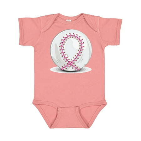 Inktastic Pink Breast Cancer Ribbon Baseba Gift Baby Boy or Baby Girl Bodysuit