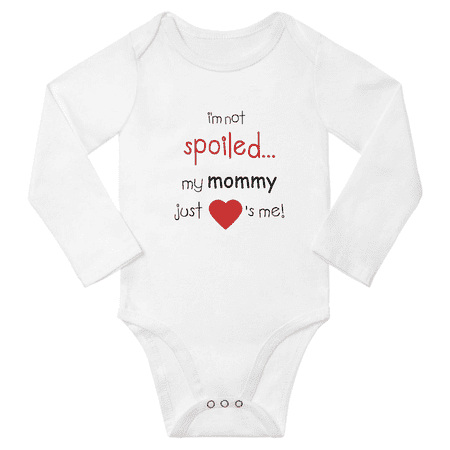 I m Not Spoiled My Mommy Just Loves Me Funny Baby Long Sleeve Rompers Boy Girl Bodysuits (White 6-12M)
I m Not Spoiled My Mommy Just Loves Me Funny Baby Long Sleeve Rompers Boy Girl Bodysuits (White 6-12M)