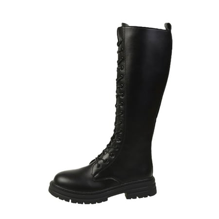 TAIAOJING Boots For Women Mid Calf Boots Autumn And Winter Fashion Solid Color Lace Up Side Zipper Comfortable Round Toe Square Heel Shoes
TAIAOJING Boots For Women Mid Calf Boots Autumn And Winter Fashion Solid Color Lace Up Side Zipper Comfortable Round Toe Square Heel Shoes